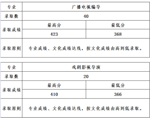 2024年山西傳媒學院藝術類錄取分數線-圖1