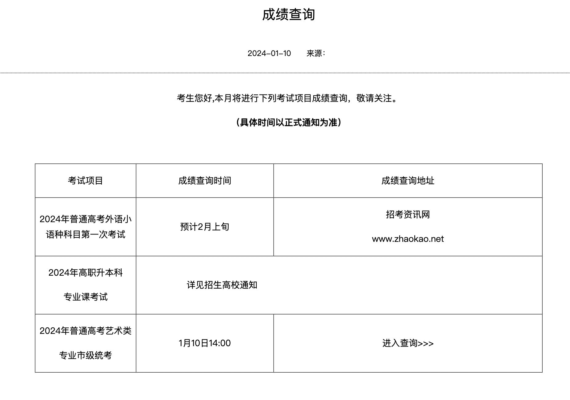 藝考成績怎么查詢-圖1