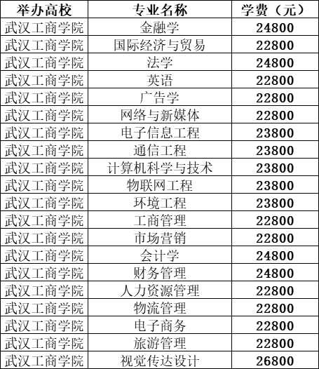 武漢工商學院學費-圖1