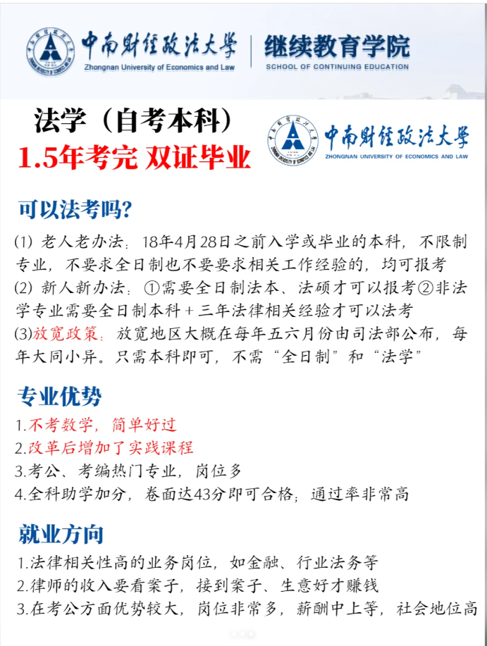 湖北自考法學(xué)本科考試科目有哪些？-圖4