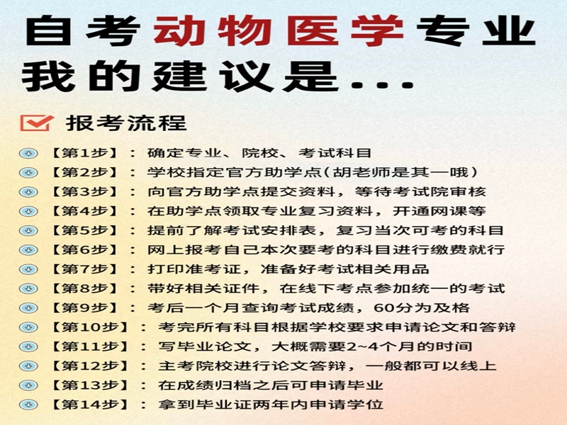 2025年小自考本科動物醫學專業招生簡章＋官網報名入口-圖2