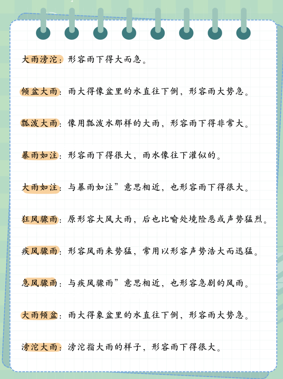 描寫雨聲的詞語-圖1