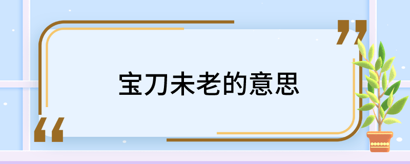 寶刀未老的意思-圖1