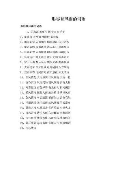 暴風疾雨的意思_釋義_出處-圖1
