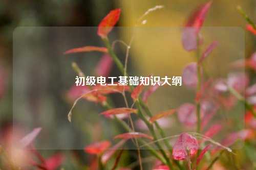 初級電工基礎知識大綱-圖1