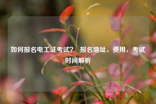 如何報(bào)名電工證考試？  報(bào)名地址，費(fèi)用，考試時(shí)間解析-圖1