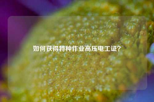 如何獲得特種作業高壓電工證？-圖1