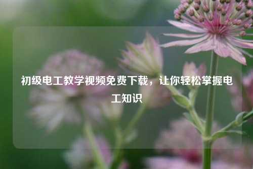 初級電工教學視頻免費下載，讓你輕松掌握電工知識-圖1