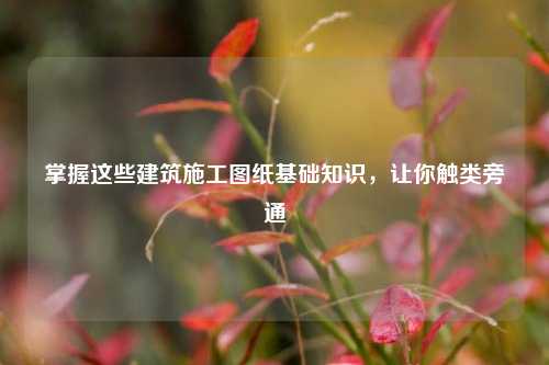 掌握這些建筑施工圖紙基礎知識，讓你觸類旁通-圖1