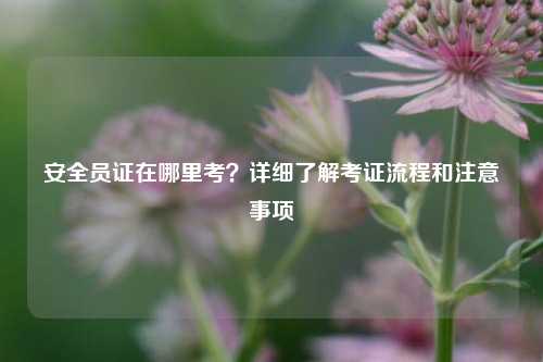 安全員證在哪里考？詳細了解考證流程和注意事項-圖1