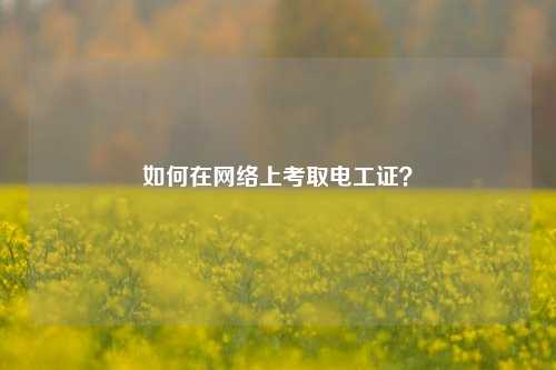 如何在網(wǎng)絡(luò)上考取電工證？-圖1