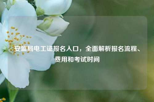 安監局電工證報名入口，全面解析報名流程、費用和考試時間-圖1