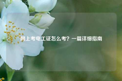 網(wǎng)上考電工證怎么考？一篇詳細(xì)指南-圖1