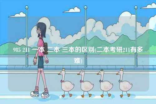 985 211 一本 二本 三本的區別(二本考研211有多難)-圖1